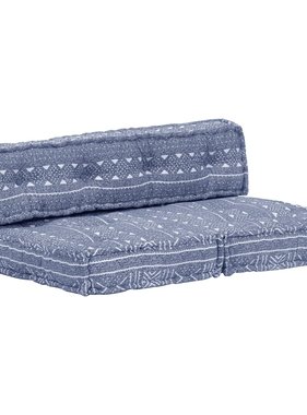 VidaXL Poef stof indigo