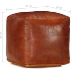 VidaXL Poef 40x40x40 cm echt geitenleer tan