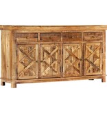 VidaXL Dressoir met 4 lades 160x40x85 cm massief mangohout