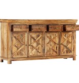 VidaXL Dressoir met 4 lades 160x40x85 cm massief mangohout