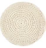 vidaXL Poef macramé handgemaakt 45x30 cm katoen