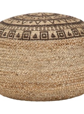 VidaXL Poef handgemaakt 45x30 cm jute bruin