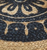 VidaXL Poef handgemaakt 45x30 cm jute blauw