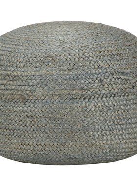 VidaXL Poef handgemaakt 45x30 cm jute olijfgroen