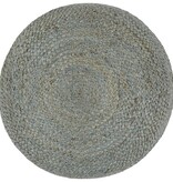 VidaXL Poef handgemaakt 45x30 cm jute olijfgroen