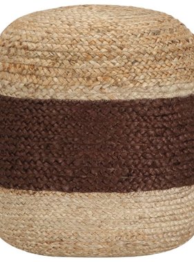 VidaXL Poef handgemaakt 40x45 cm jute bruin