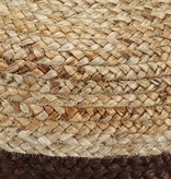 VidaXL Poef handgemaakt 40x45 cm jute bruin