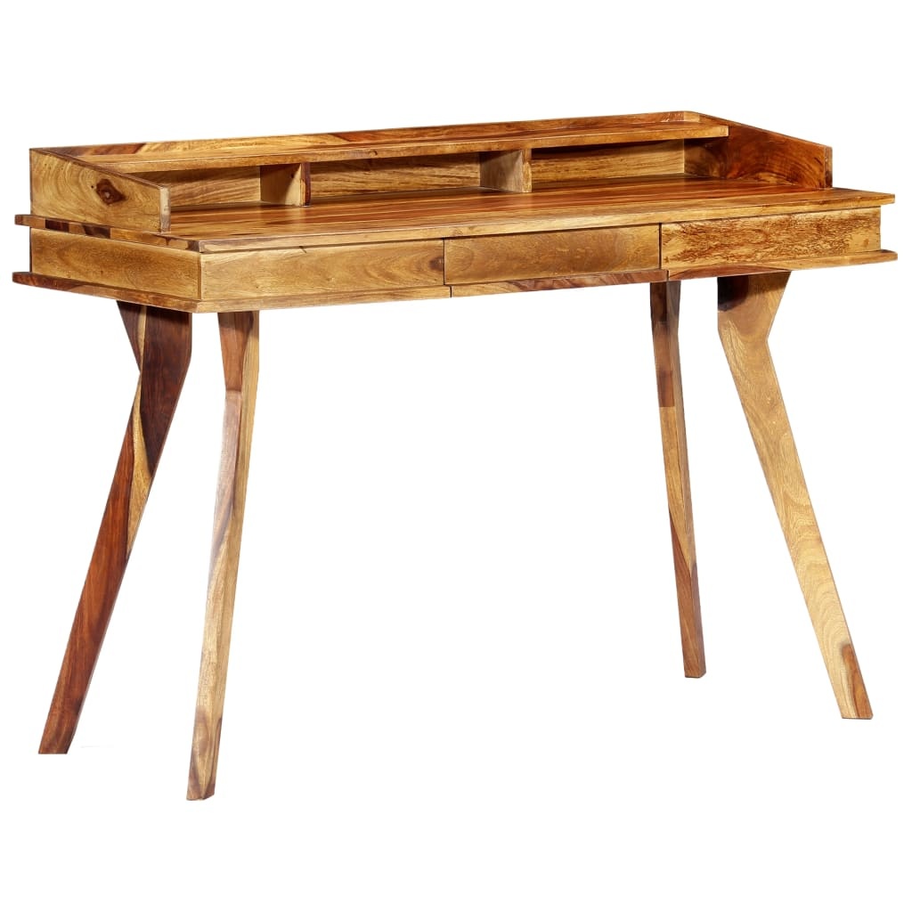 VidaXL Schrijftafel 115x50x85 cm massief sheeshamhout