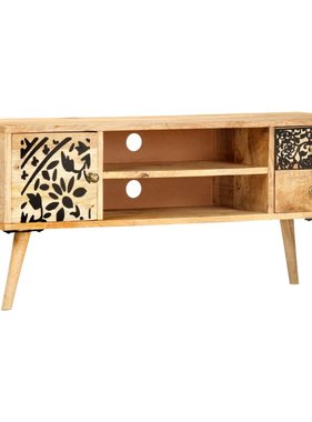 vidaXL Tv-meubel 100x30x45 cm massief mangohout