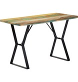 vidaXL Eettafel 120x60x76 cm massief gerecycled hout