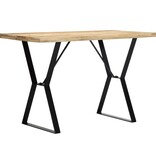 vidaXL Eettafel 120x60x76 cm massief mangohout