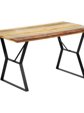 VidaXL Eettafel 140x80x76 cm massief gerecycled hout