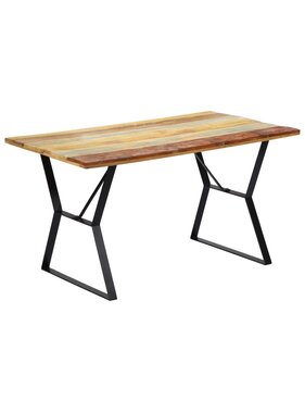 VidaXL Eettafel 140x80x76 cm massief gerecycled hout