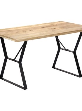 VidaXL Eettafel 140x80x76 cm massief mangohout