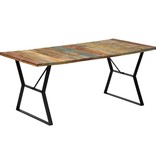 vidaXL Eettafel 180x90x76 cm massief gerecycled hout