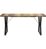 vidaXL Eettafel 180x90x76 cm massief gerecycled hout