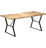 vidaXL Eettafel 180x90x76 cm massief mangohout