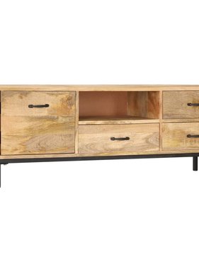 vidaXL Tv-meubel 130x30x45 cm massief mangohout