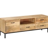 vidaXL Tv-meubel 130x30x45 cm massief mangohout