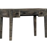 VidaXL Bureau 110x50x75 cm massief mangohout zwart