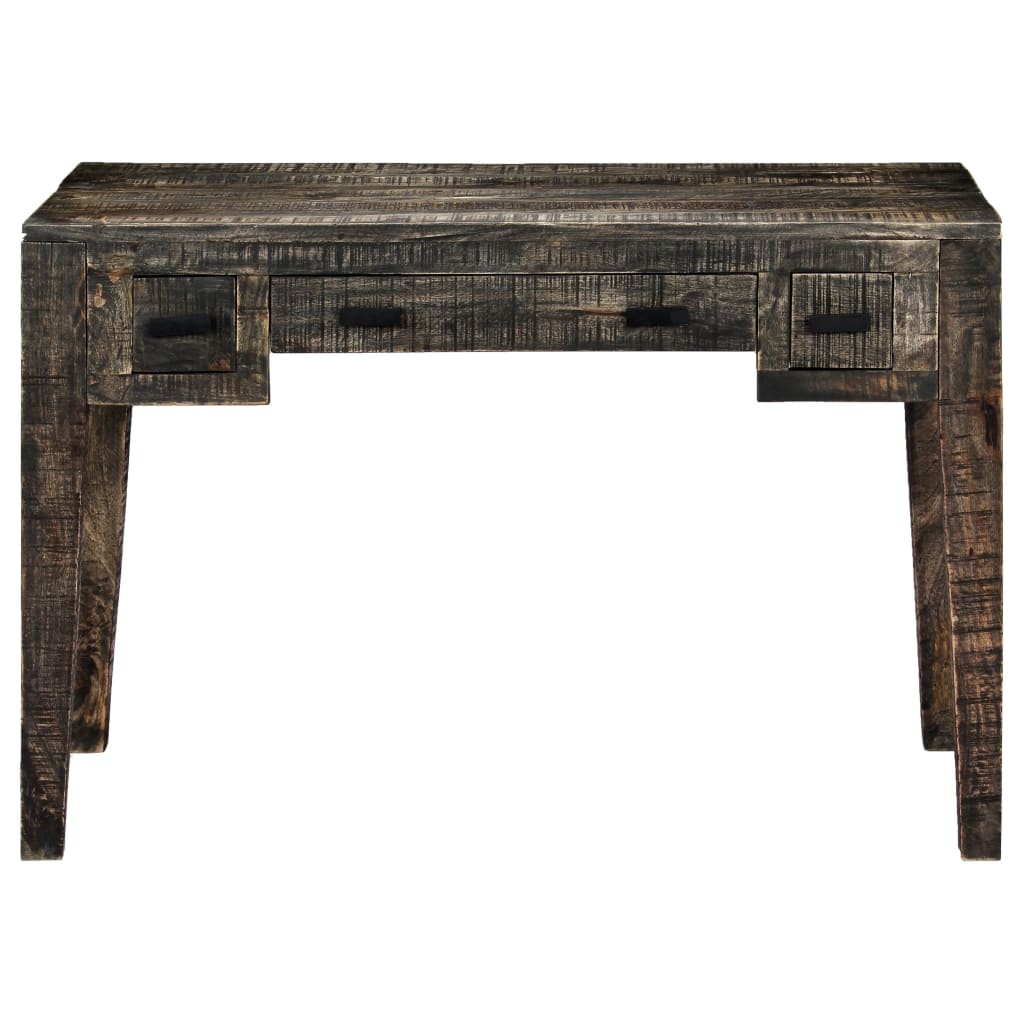VidaXL Bureau 110x50x75 cm massief mangohout zwart