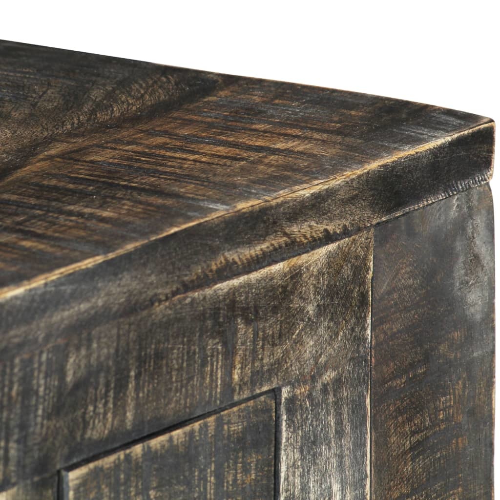 VidaXL Bureau 110x50x75 cm massief mangohout zwart