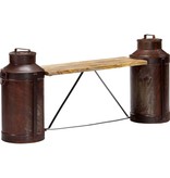 VidaXL Melkbussenbank 150x33x64 cm massief mangohout