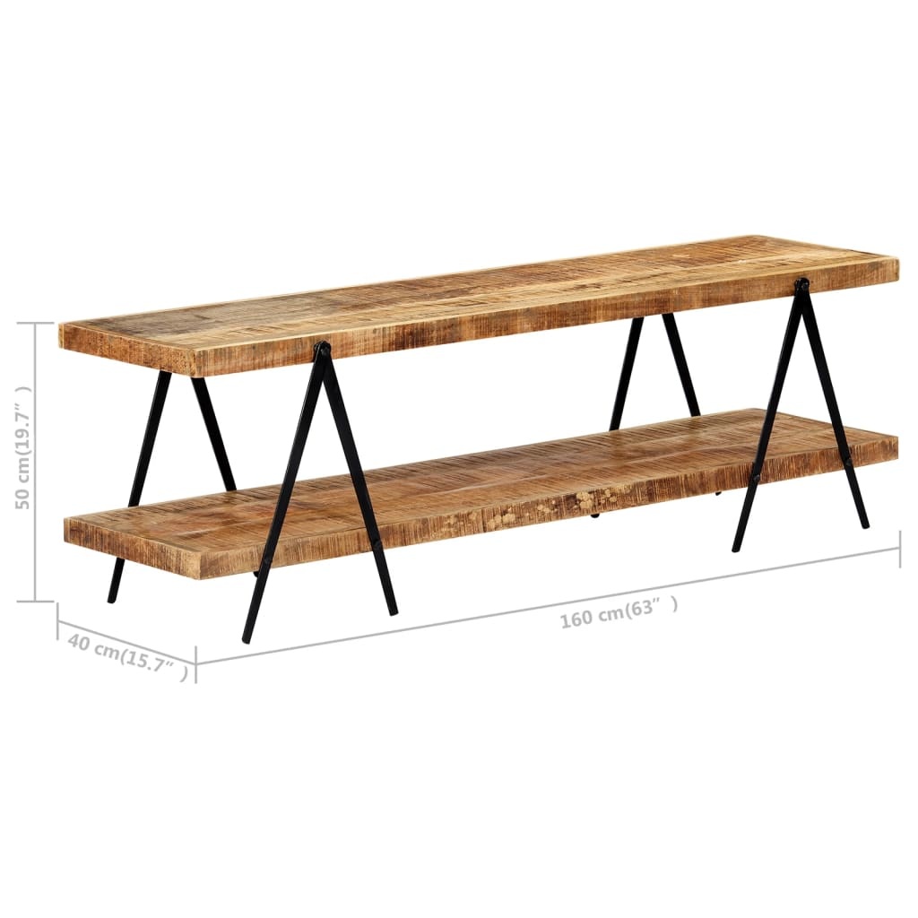 vidaXL Tv-meubel 160x40x50 cm massief mangohout