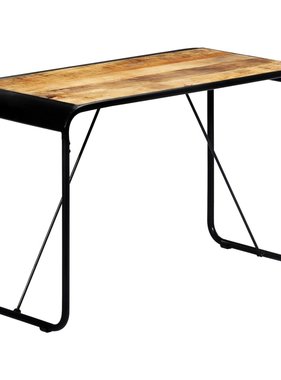 vidaXL Eettafel 118x60x76 cm massief ruw mangohout