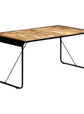 vidaXL Eettafel 180x90x76 cm massief ruw mangohout