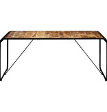 vidaXL Eettafel 180x90x76 cm massief ruw mangohout