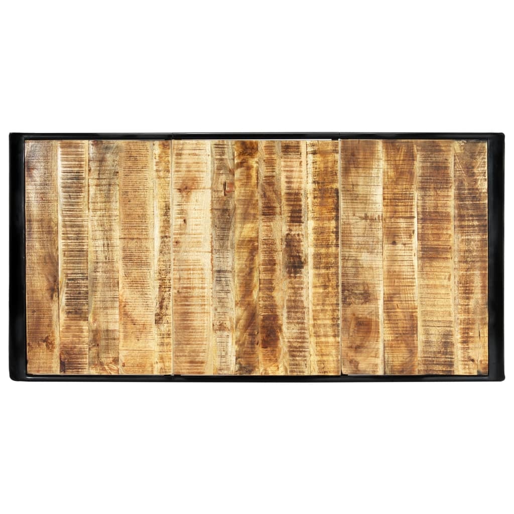 vidaXL Eettafel 180x90x76 cm massief ruw mangohout