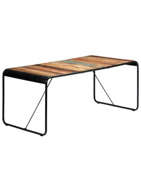 vidaXL Eettafel 180x90x76 cm massief gerecycled hout