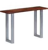 VidaXL Wandtafel 115x35x76 cm massief acaciahout en ijzer