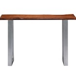 VidaXL Wandtafel 115x35x76 cm massief acaciahout en ijzer