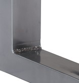 VidaXL Wandtafel 115x35x76 cm massief acaciahout en ijzer