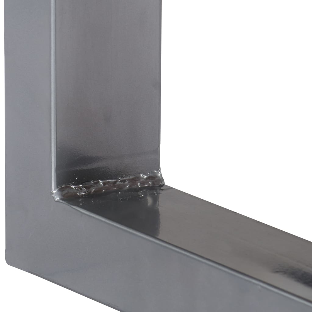 VidaXL Wandtafel 115x35x76 cm massief acaciahout en ijzer