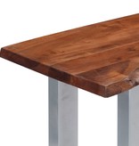 VidaXL Wandtafel 115x35x76 cm massief acaciahout en ijzer