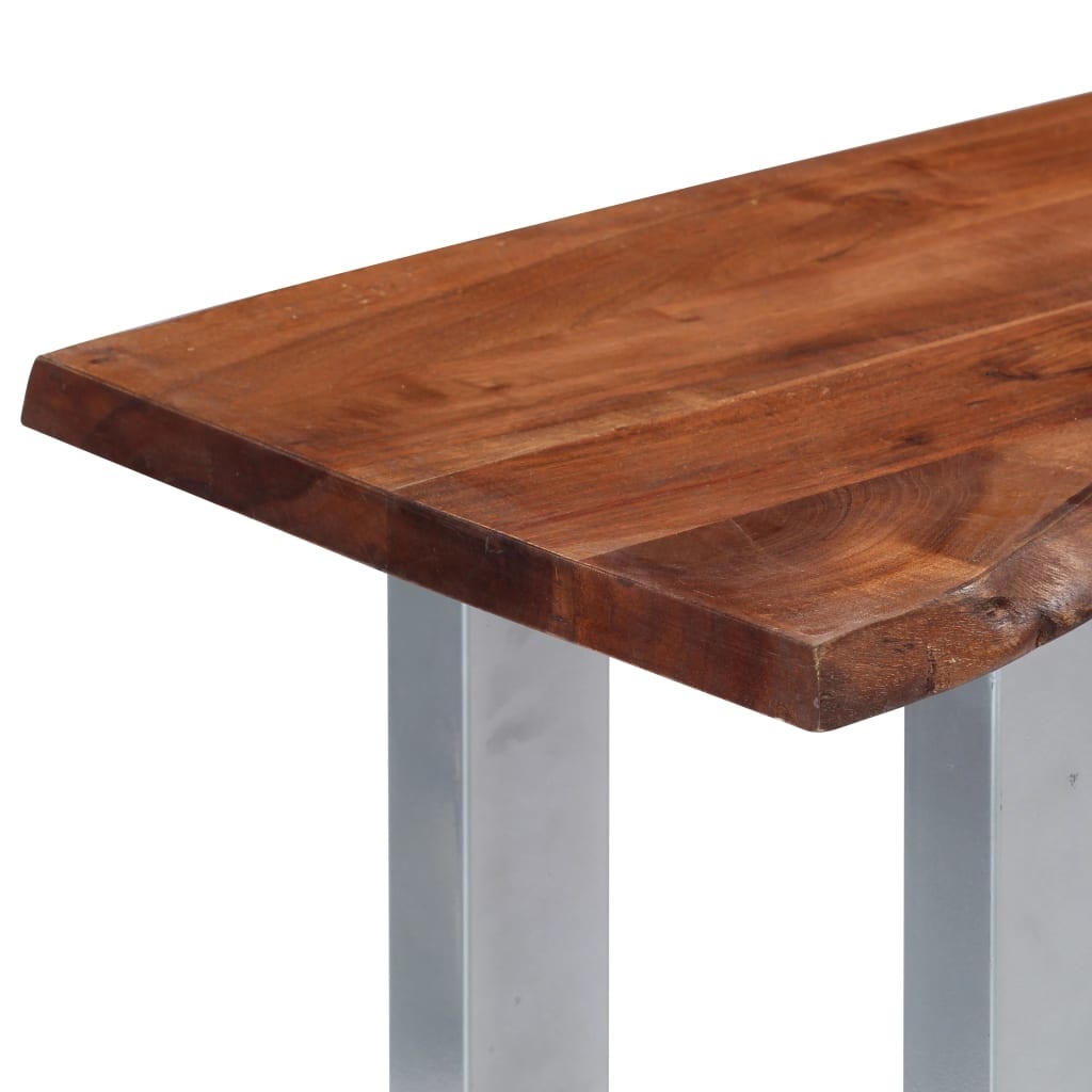 VidaXL Wandtafel 115x35x76 cm massief acaciahout en ijzer