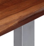 VidaXL Wandtafel 115x35x76 cm massief acaciahout en ijzer