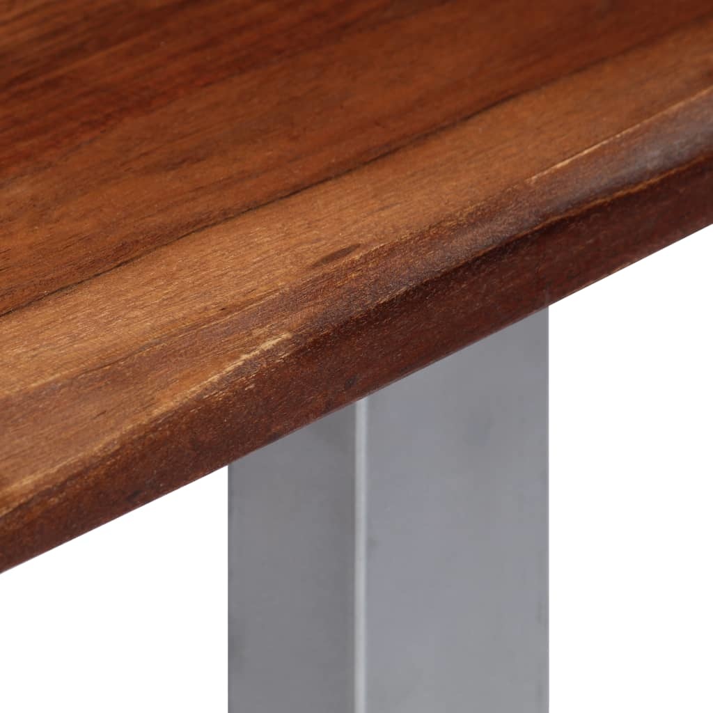 VidaXL Wandtafel 115x35x76 cm massief acaciahout en ijzer