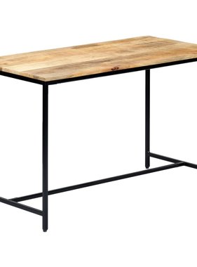 VidaXL Eettafel 120x60x75 cm massief ruw mangohout