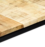 vidaXL Eettafel 140x70x75 cm massief ruw mangohout