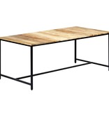 vidaXL Eettafel 180x90x75 cm massief ruw mangohout