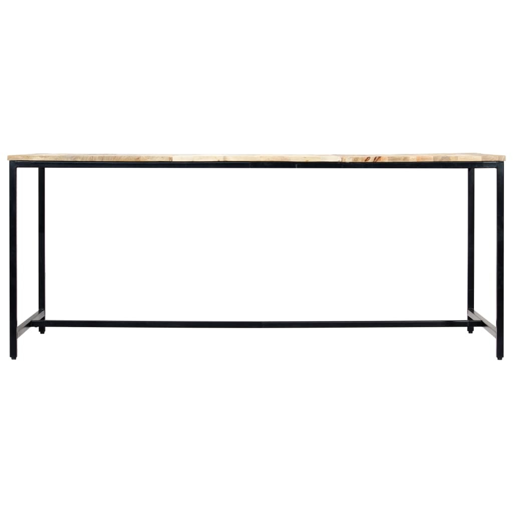 VidaXL Eettafel 180x90x75 cm massief ruw mangohout
