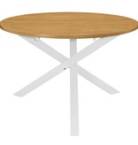 vidaXL Eettafel 120x75 cm MDF wit