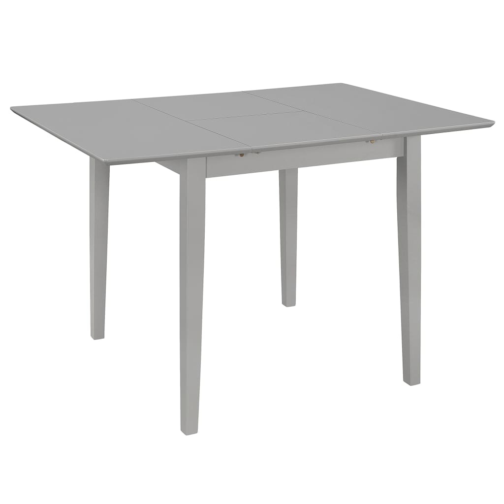 VidaXL Eettafel verlengbaar (80-120)x80x74 cm MDF grijs
