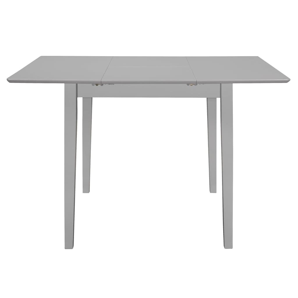 VidaXL Eettafel verlengbaar (80-120)x80x74 cm MDF grijs