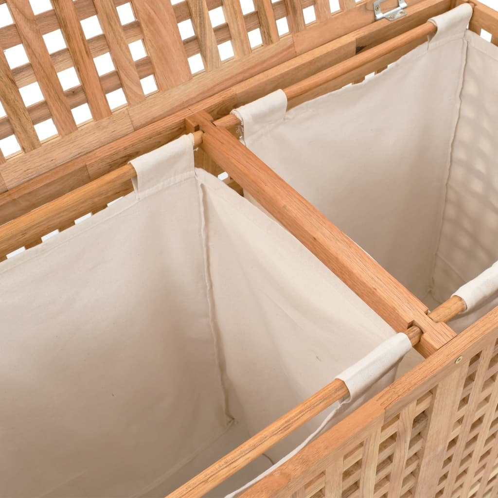 VidaXL Wasmand 87,5x46x67 massief walnotenhout