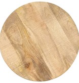 vidaXL Bijzettafel 45x(45-62) cm massief mangohout en gietijzer